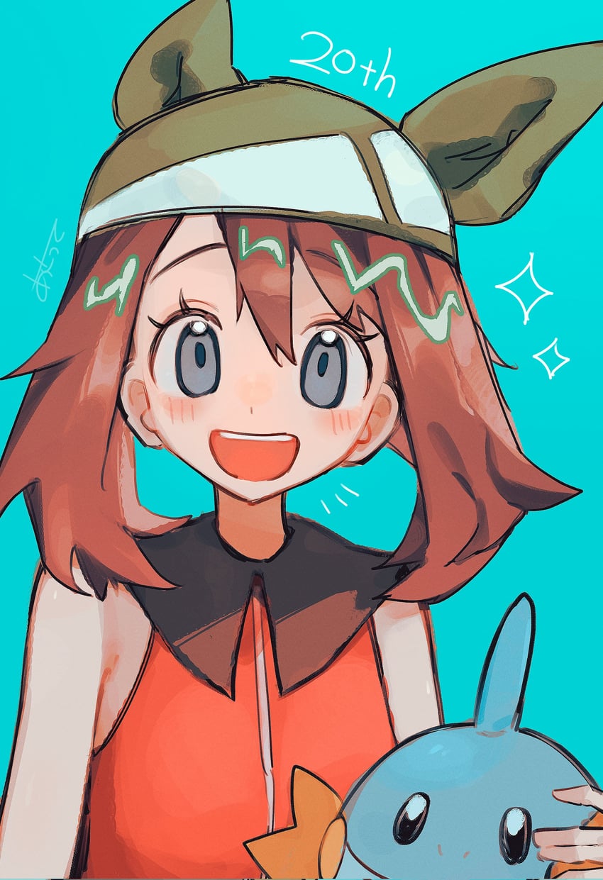 may and mudkip (pokemon and 2 more) drawn by asatte_3z