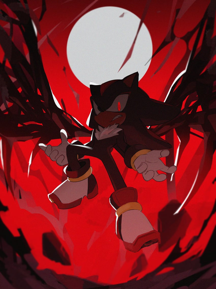 shadow the hedgehog (sonic and 2 more) drawn by unneul