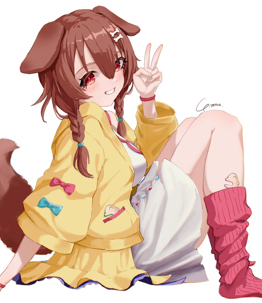 inugami korone and listener (hololive) drawn by yo_na