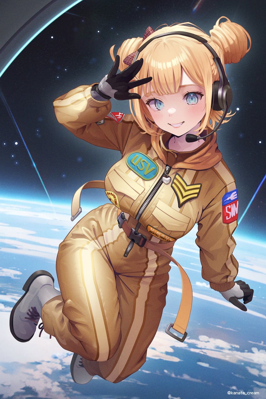 watson amelia (hololive and 1 more) drawn by kanata_cream