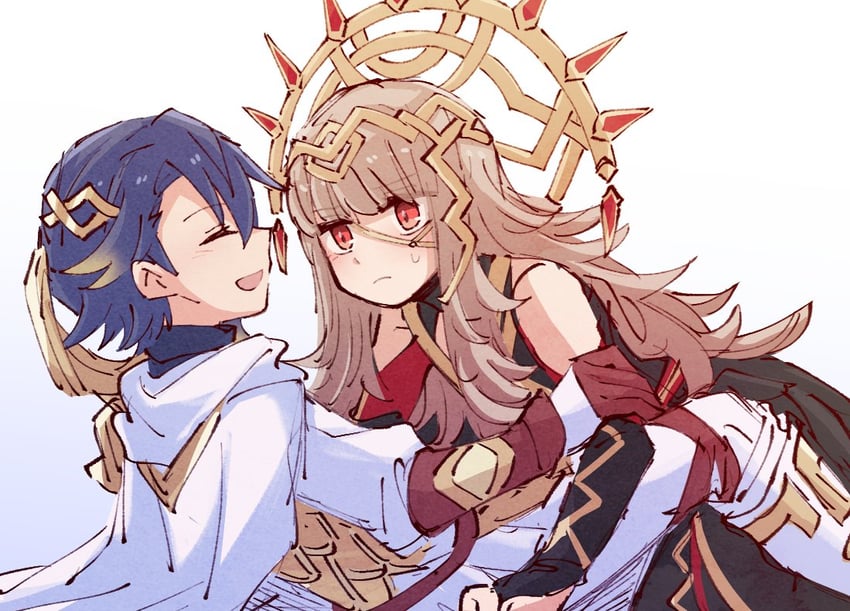 veronica and alfonse (fire emblem and 1 more) drawn by alonemistrist