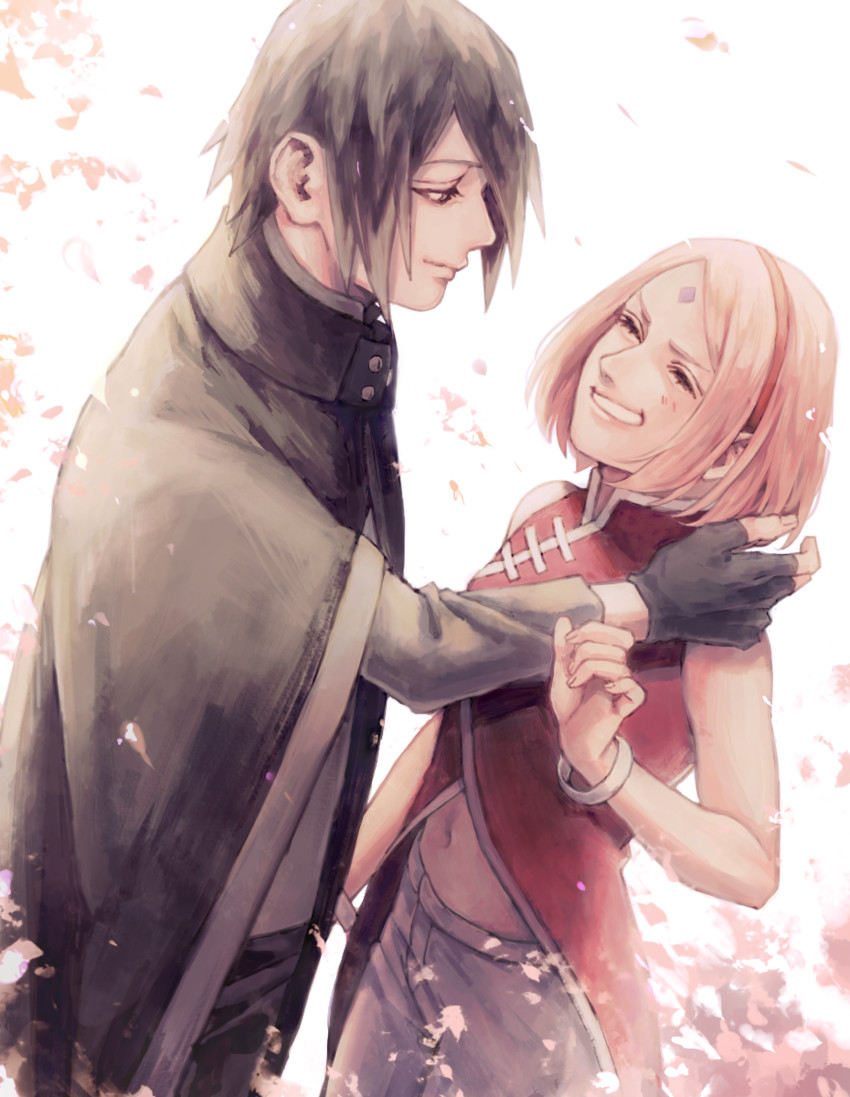 haruno sakura and uchiha sasuke (naruto) drawn by subuta_(butabutasubuta)