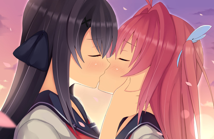 tobisawa misaki and kurashina asuka (ao no kanata no four rhythm) drawn by otono_fei