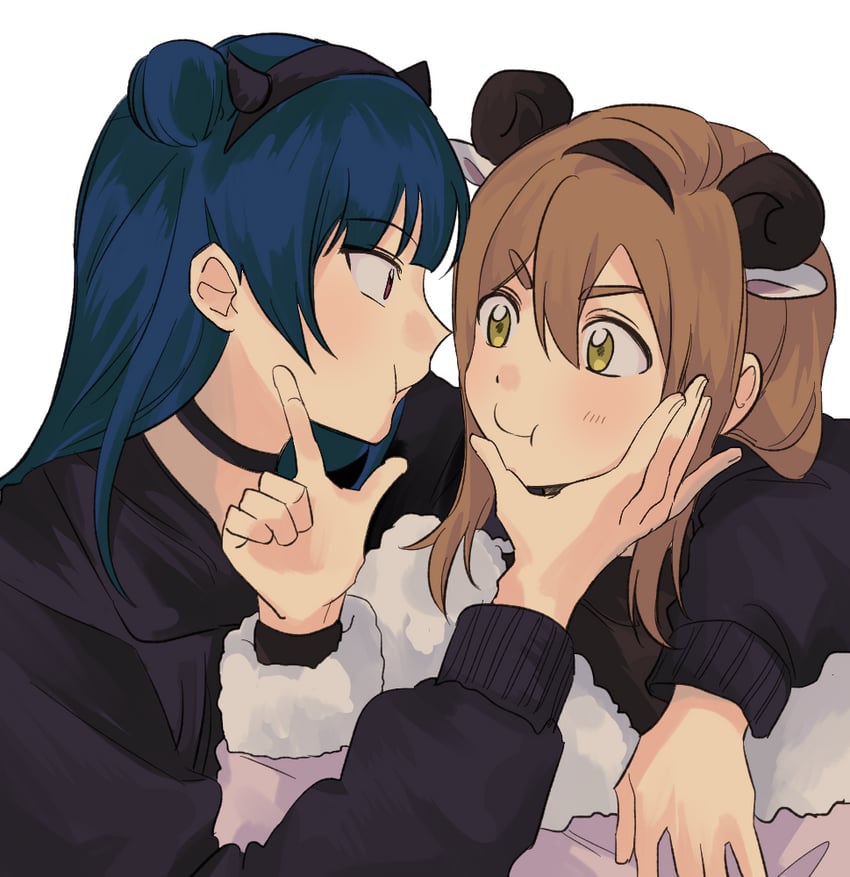 tsushima yoshiko and kunikida hanamaru (love live! and 1 more) drawn by somi_(156152)