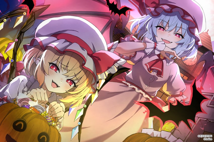 remilia scarlet and flandre scarlet (touhou and 1 more) drawn by takocyu_343