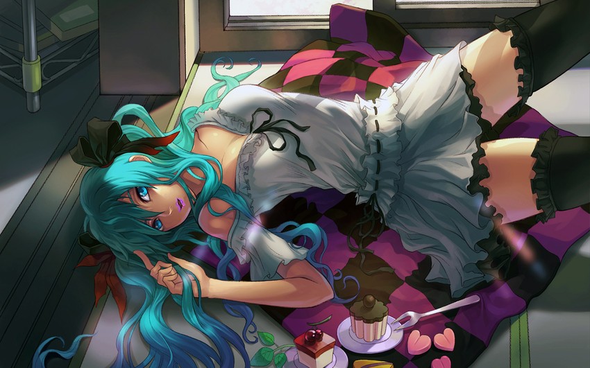 hatsune miku (vocaloid and 1 more) drawn by catwyz