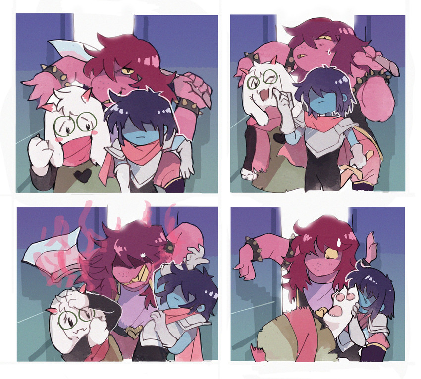 kris, ralsei, and susie (bishoujo senshi sailor moon and 1 more) drawn by corogarucoromo