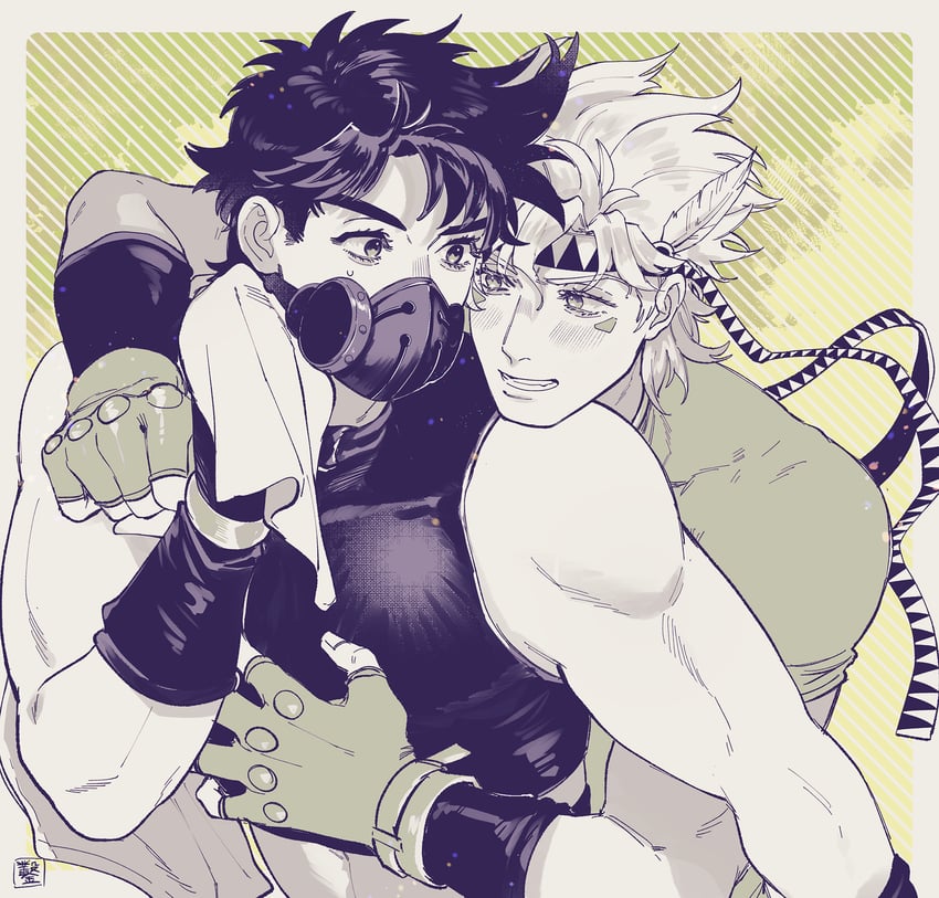 joseph joestar and caesar anthonio zeppeli (jojo no kimyou na bouken and 1 more) drawn by eringichips