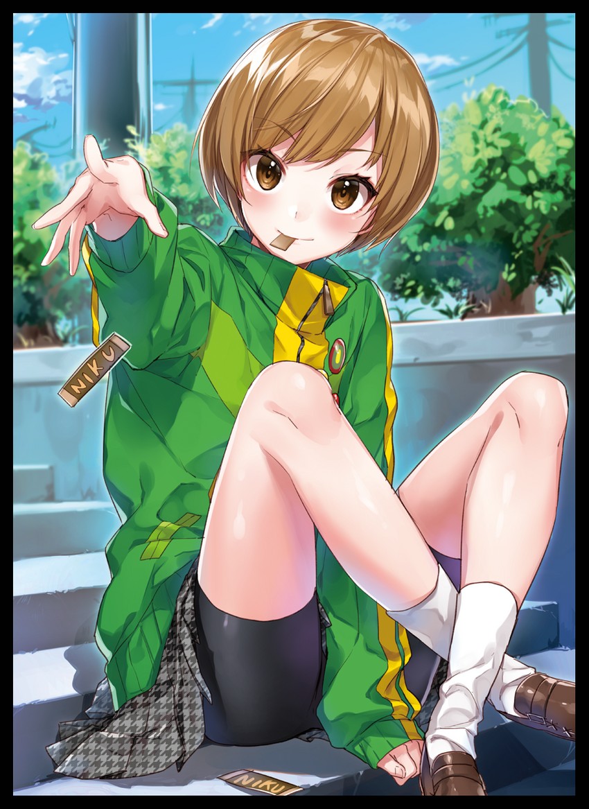 satonaka chie (persona and 1 more) drawn by shirako_miso