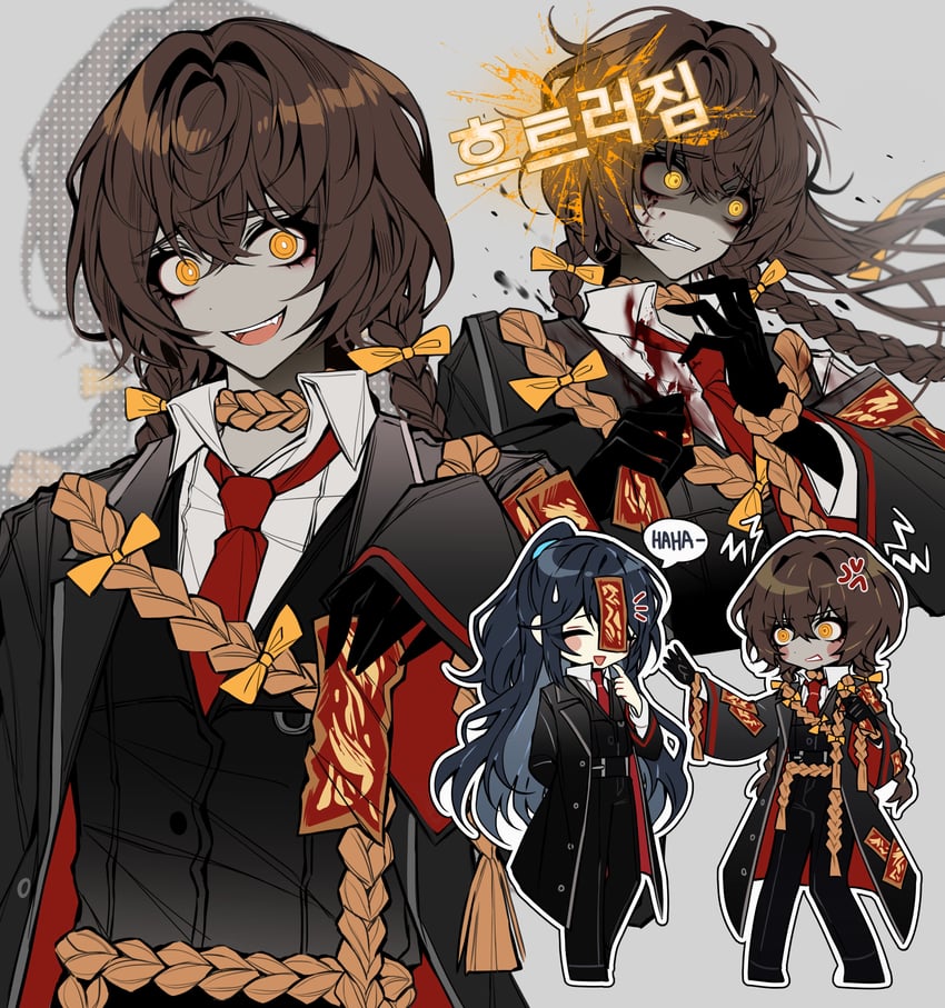 hong lu and xue pan (project moon and 1 more) drawn by cherry_oux
