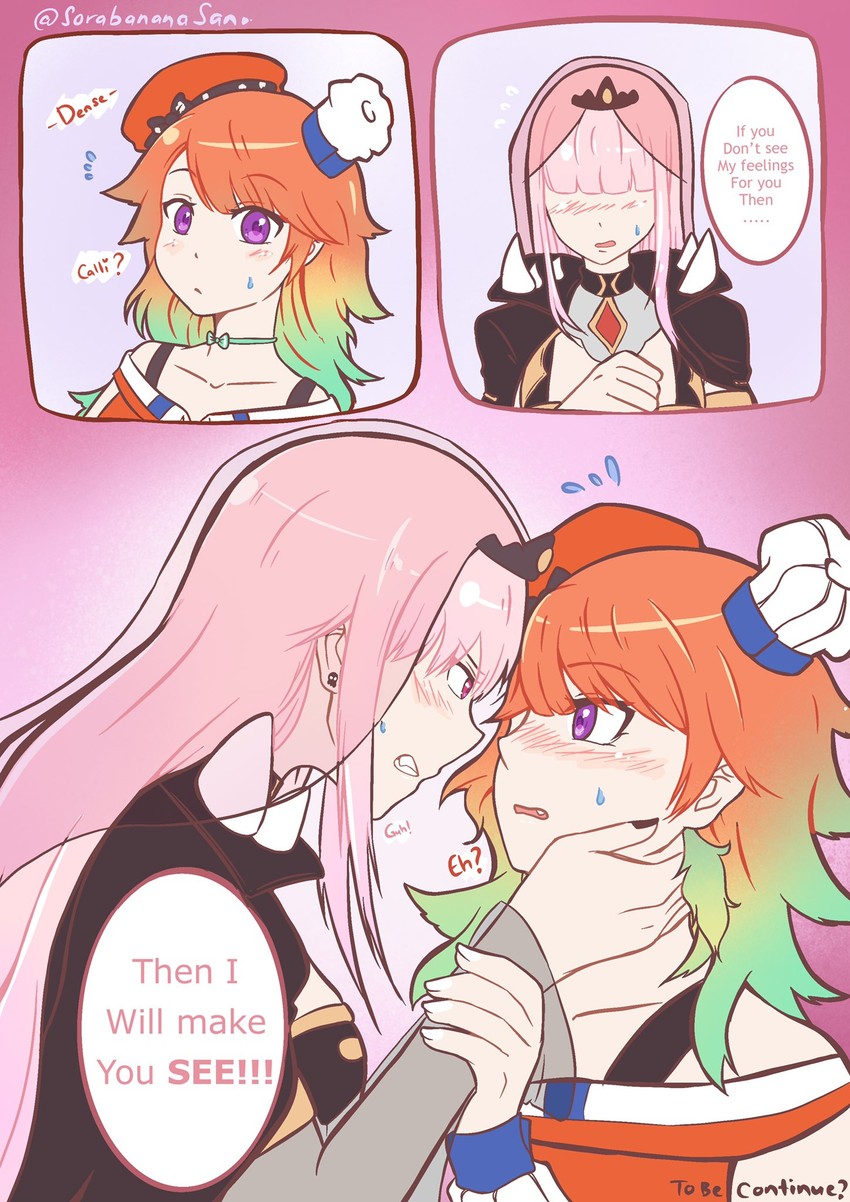 mori calliope and takanashi kiara (hololive and 1 more) drawn by soranana_(sorabananasan)