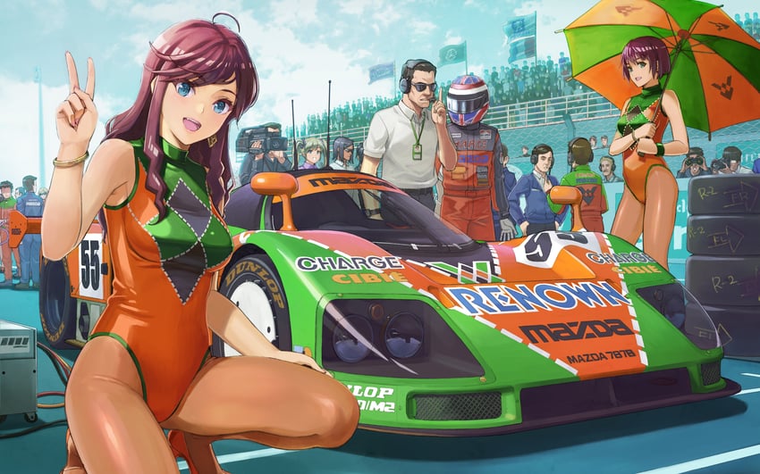 johnny herbert (original and 1 more) drawn by tantaka