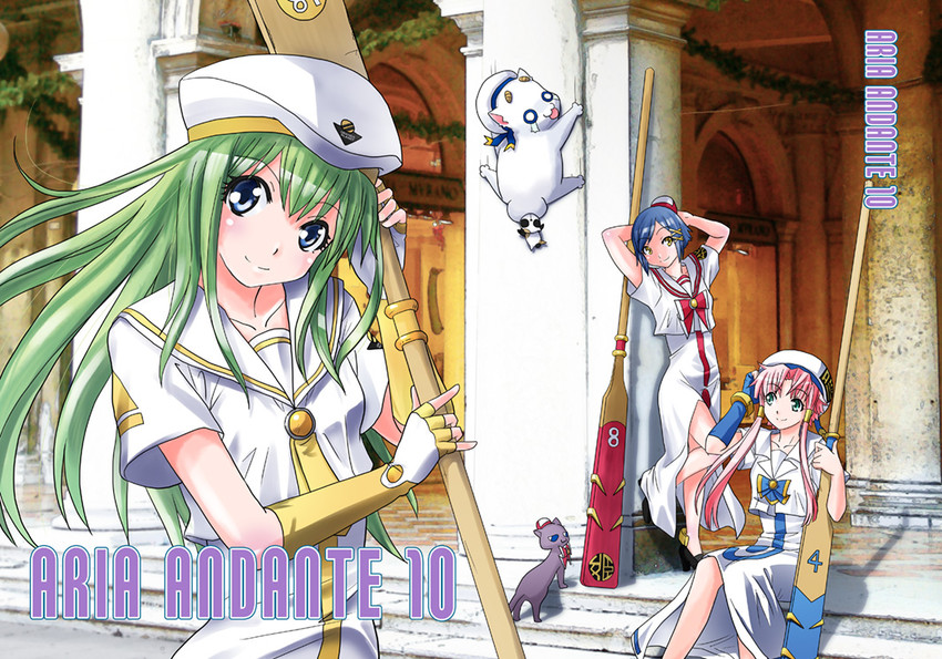 mizunashi akari, alice carroll, aika granzchesta, aria pokoteng, president maa, and 1 more (aria) drawn by pnhikaru