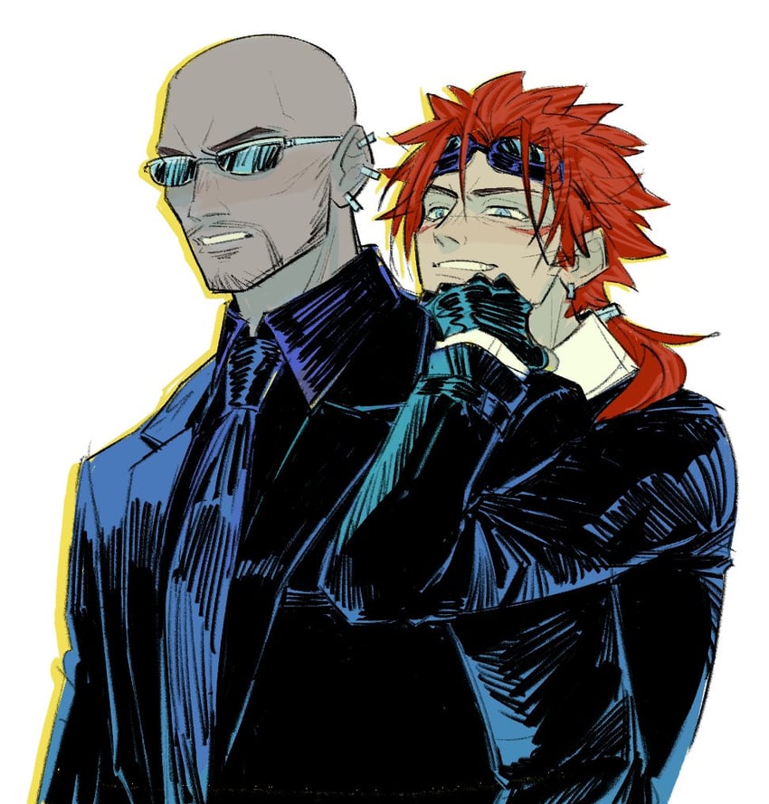 reno and rude (final fantasy and 3 more) drawn by unlckdrat