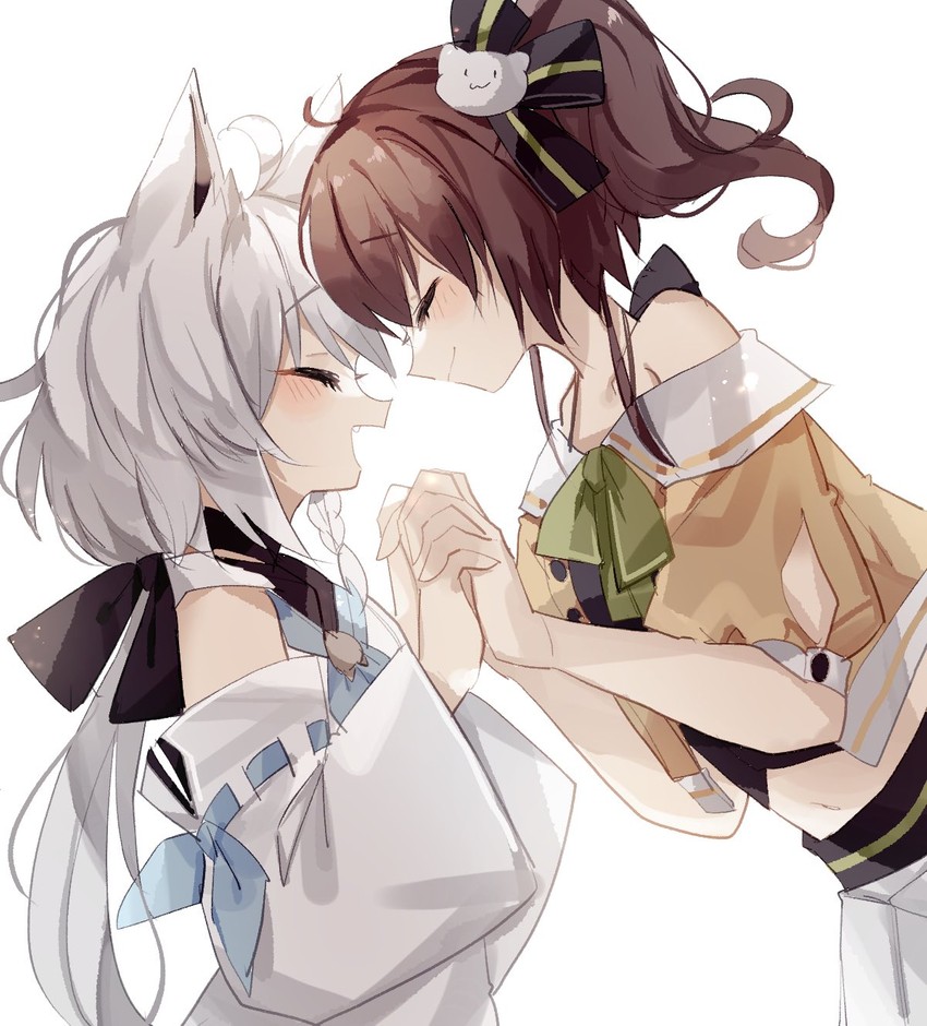 shirakami fubuki and natsuiro matsuri (hololive) drawn by sorani_(kaeru0768)