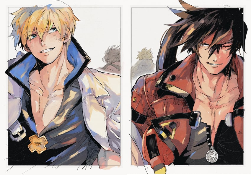 sol badguy and ky kiske (guilty gear and 1 more) drawn by 1_ssmk