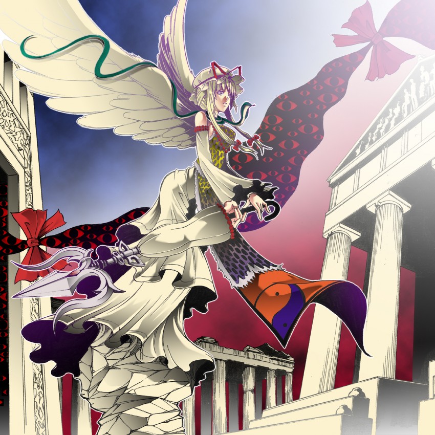 yakumo yukari and nike (touhou and 1 more) drawn by aceshigh