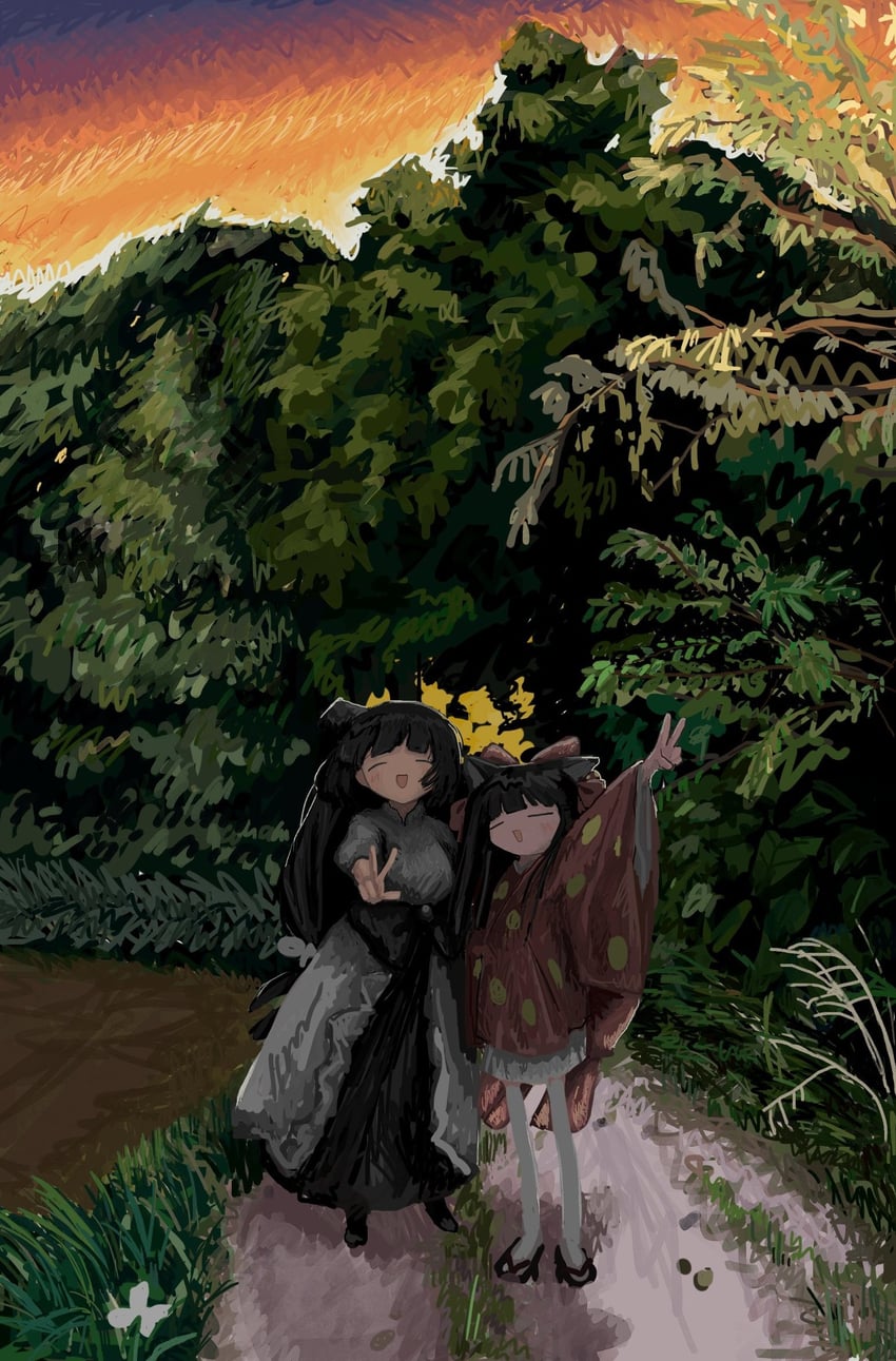 chihedo musubi and britva (towelket wo mou ichido and 1 more) drawn by morumorumimiri