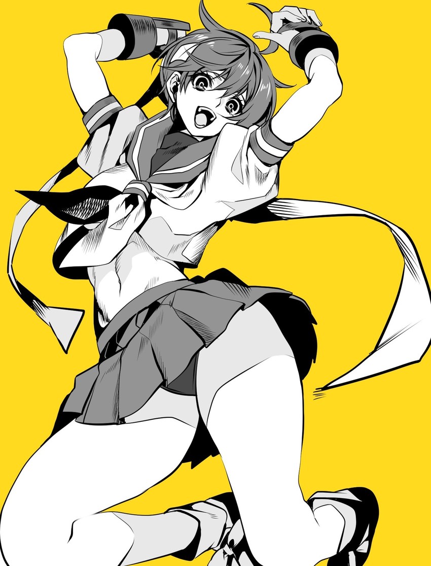 kasugano sakura (street fighter and 1 more) drawn by zashima