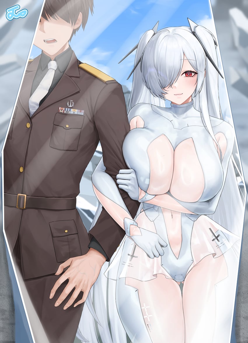 commander and cinderella (goddess of victory: nikke) drawn by noorung