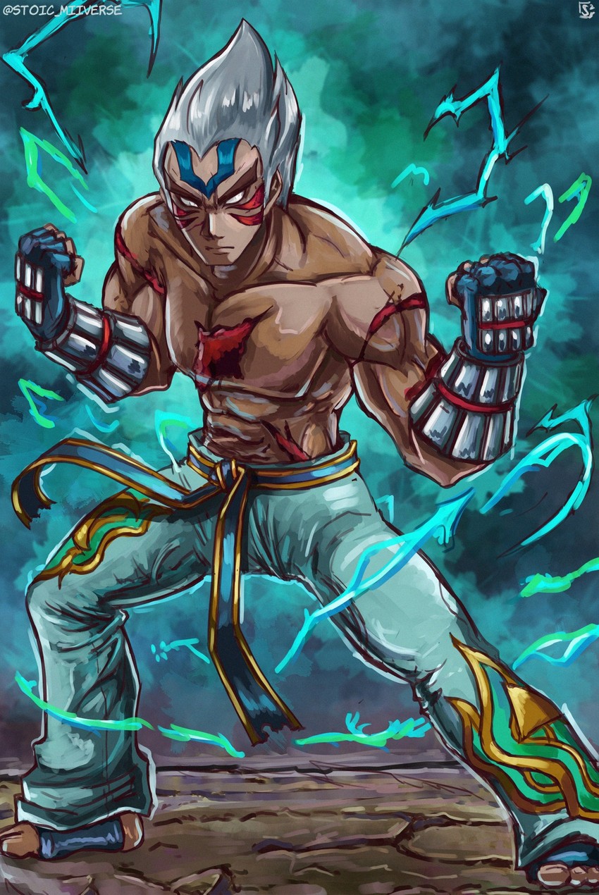 mishima kazuya and fierce deity (the legend of zelda and 3 more) drawn by stoic_seraphim