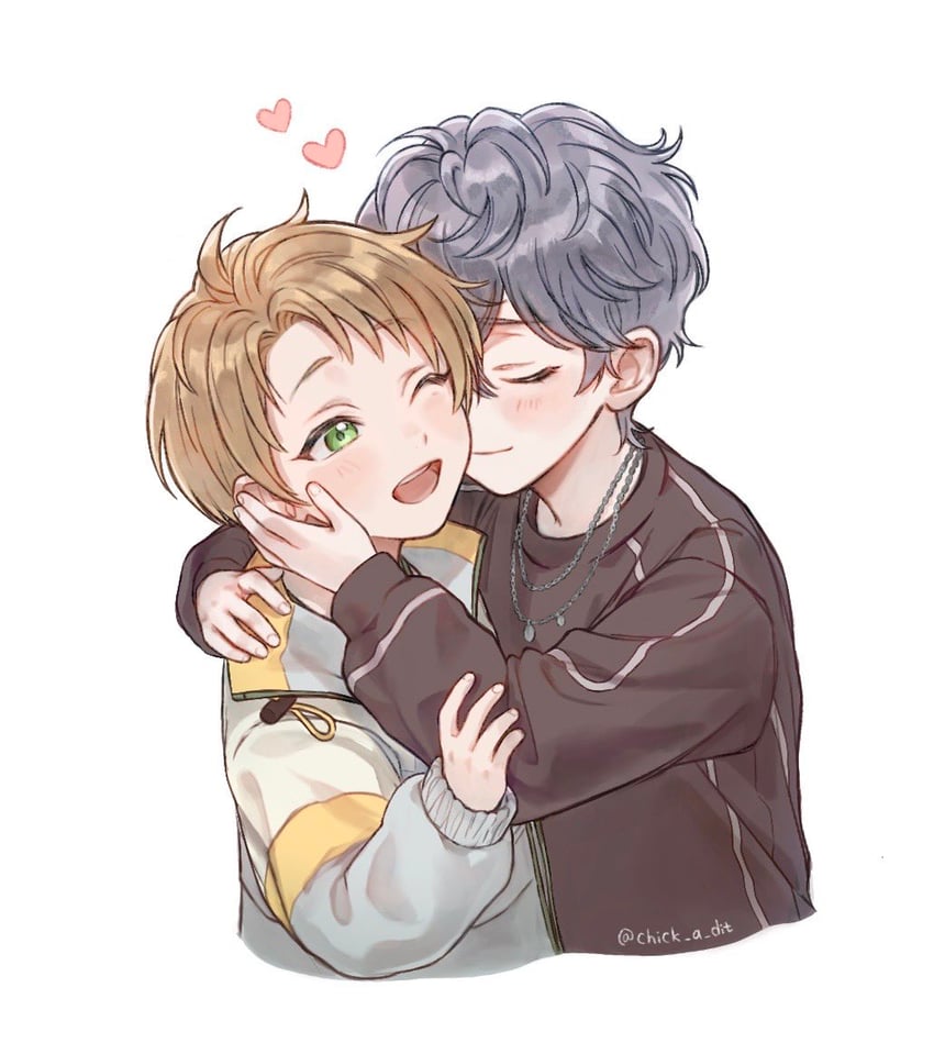 sena izumi and yuuki makoto (ensemble stars!) drawn by chick_a_dit
