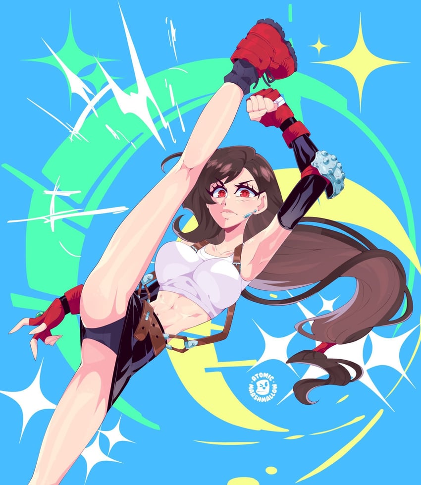 tifa lockhart (final fantasy and 1 more) drawn by atomicmrshmallw