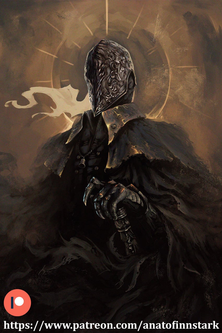 bloody crow of cainhurst (bloodborne) drawn by anato_finnstark