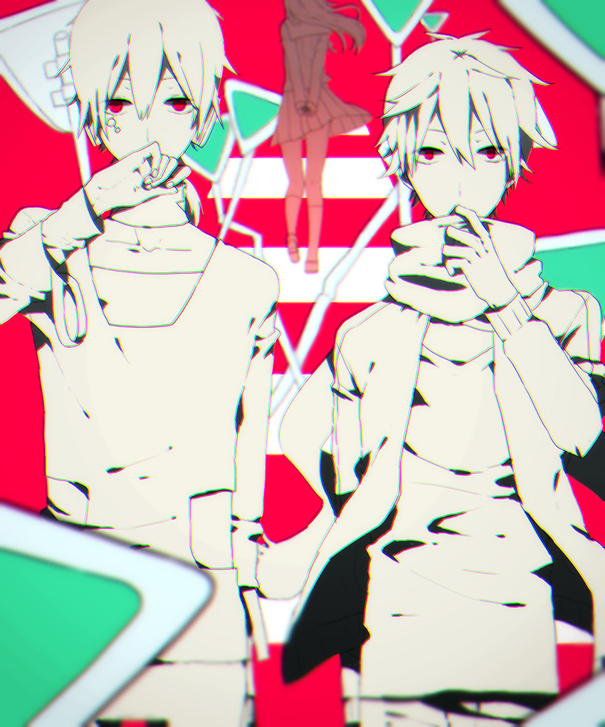 tateyama ayano, kisaragi shintarou, and konoha (kagerou project) drawn by i_suka