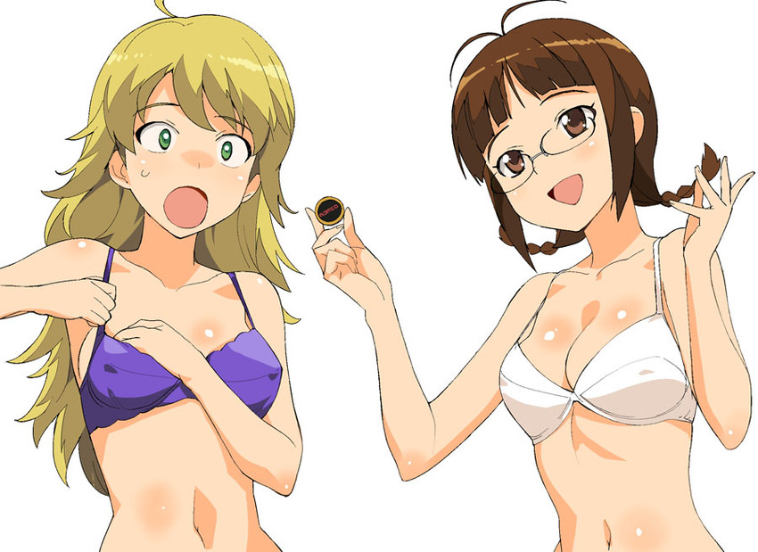 hoshii miki and akizuki ritsuko (idolmaster) drawn by a1_(initial-g)
