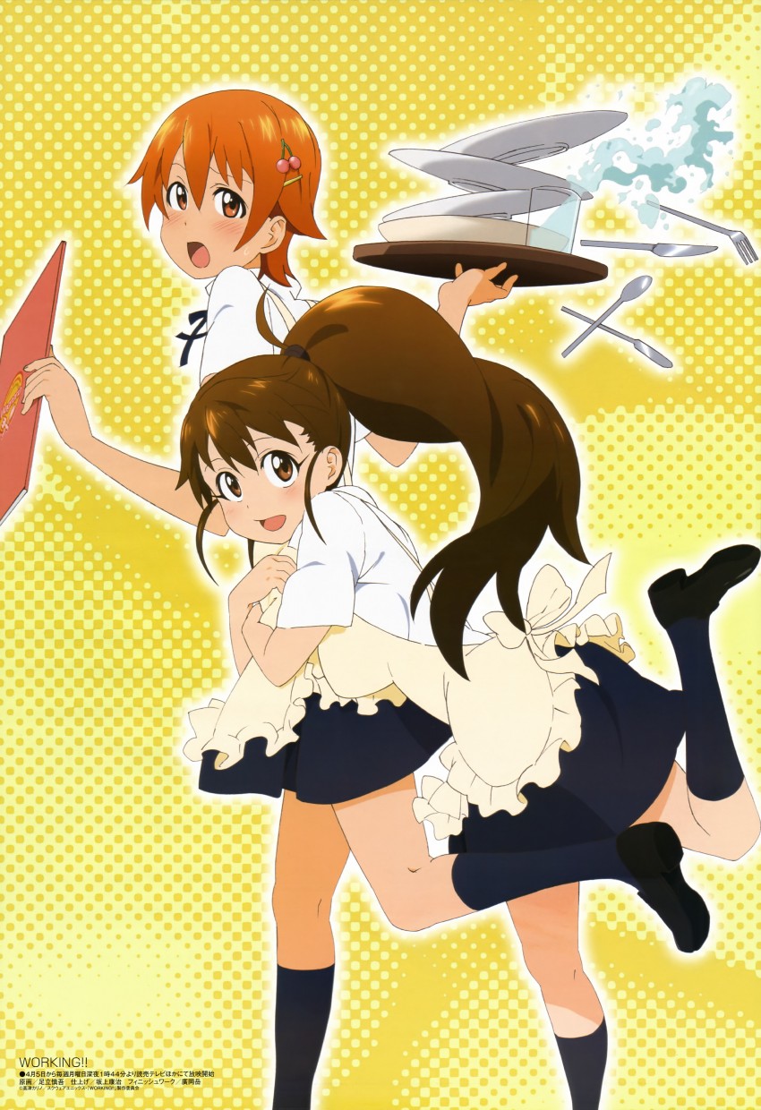 taneshima popura and inami mahiru (megami magazine and 1 more) drawn by adachi_shingo