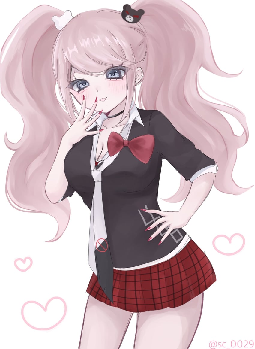 enoshima junko (danganronpa and 1 more) drawn by xiang_gong