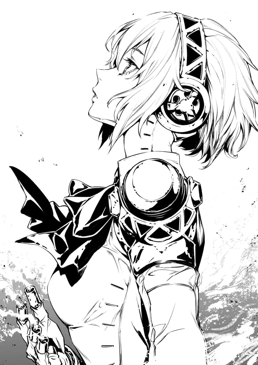 aigis (persona and 1 more) drawn by saeki_shun