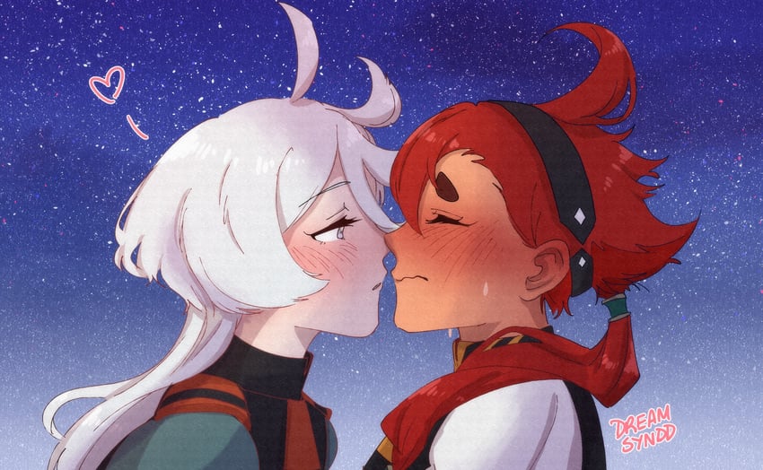 suletta mercury and miorine rembran (gundam and 1 more) drawn by dreamsyndd