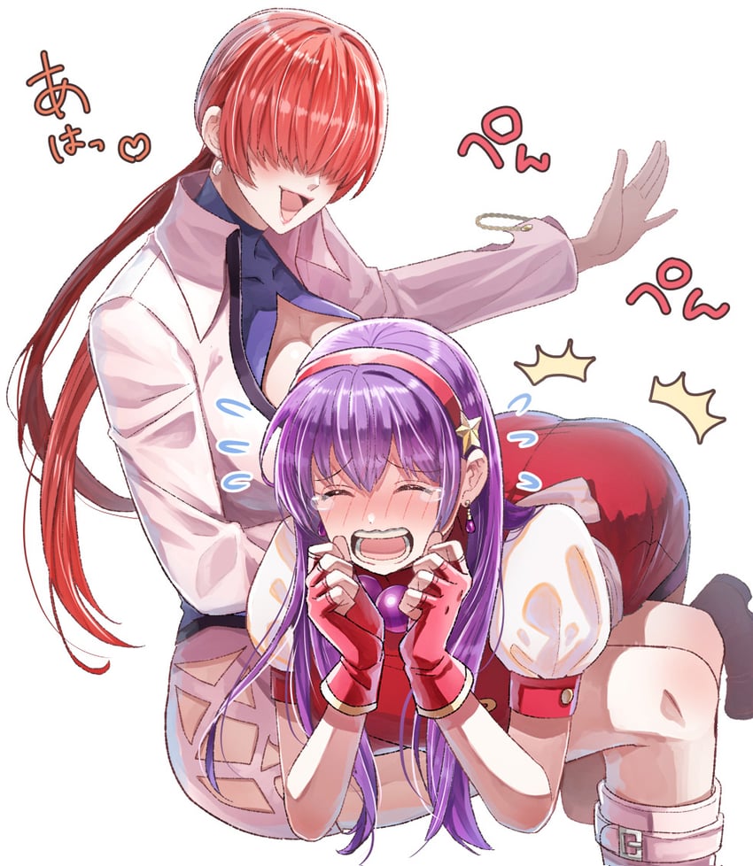 asamiya athena and shermie (the king of fighters and 2 more) drawn by aosa_(jmzg2528)