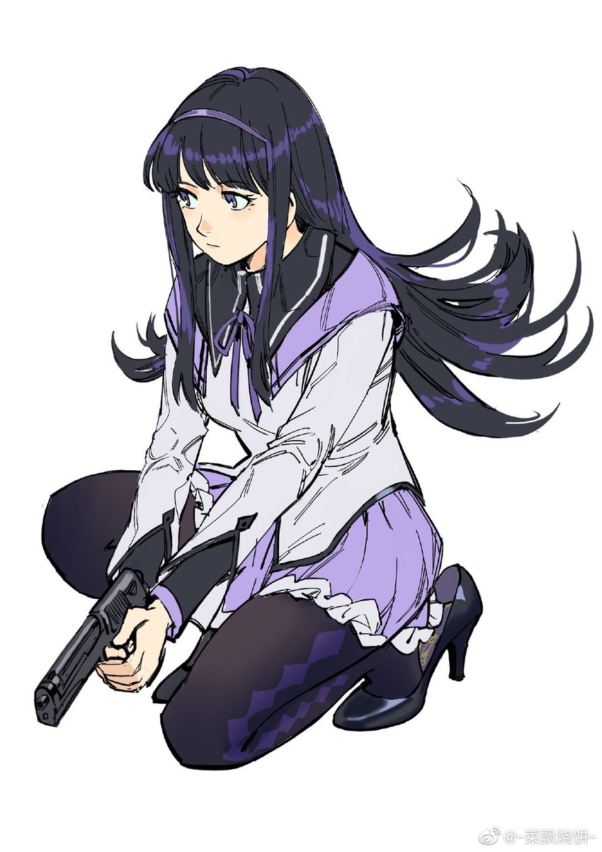 akemi homura (mahou shoujo madoka magica) drawn by ruukii_drift