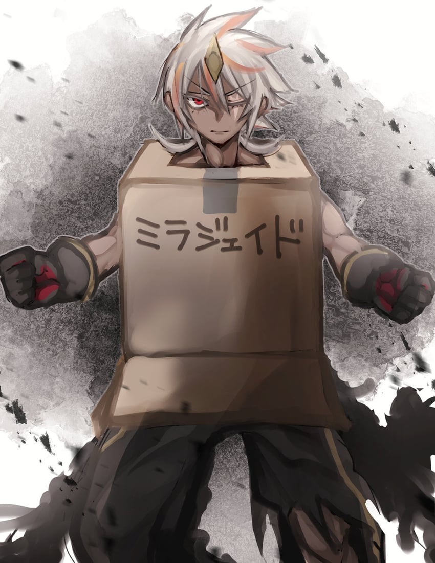 albaz, cardboard box gundam, and fallen of albaz (yu-gi-oh!) drawn by okirune_(yappa_neruwa)