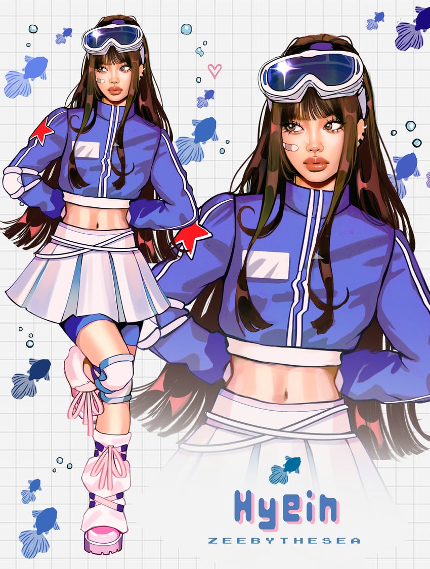 hyein (real life and 2 more) drawn by zeebythesea