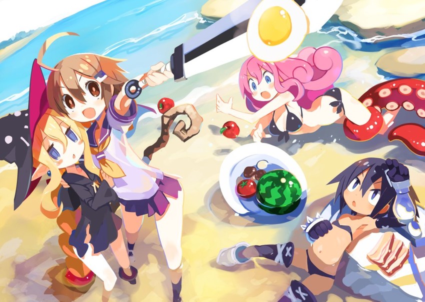 mail, mahiro, charm, and mona (yuusha mushoku) drawn by harada_takehito