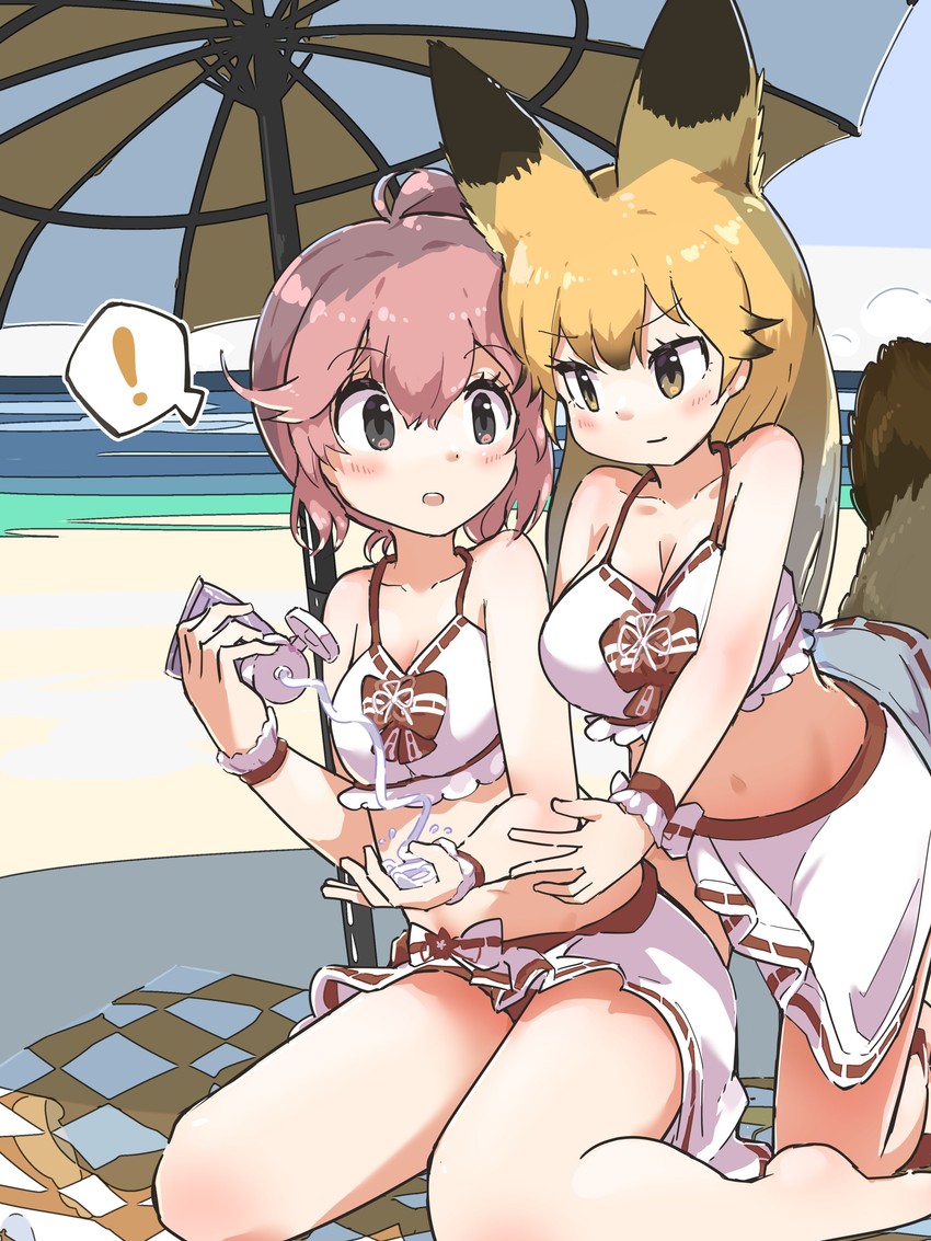ezo red fox and nana (kemono friends and 1 more) drawn by iwa_(iwafish)