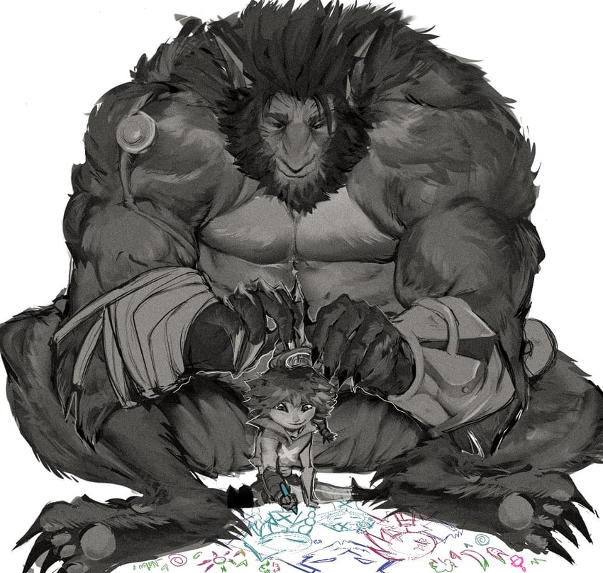 vander, warwick, and isha (league of legends and 1 more) drawn by fiora_(na1su)