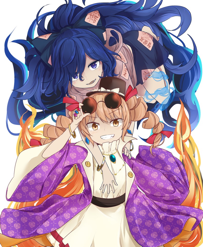 yorigami shion and yorigami jo'on (touhou) drawn by tyouseki
