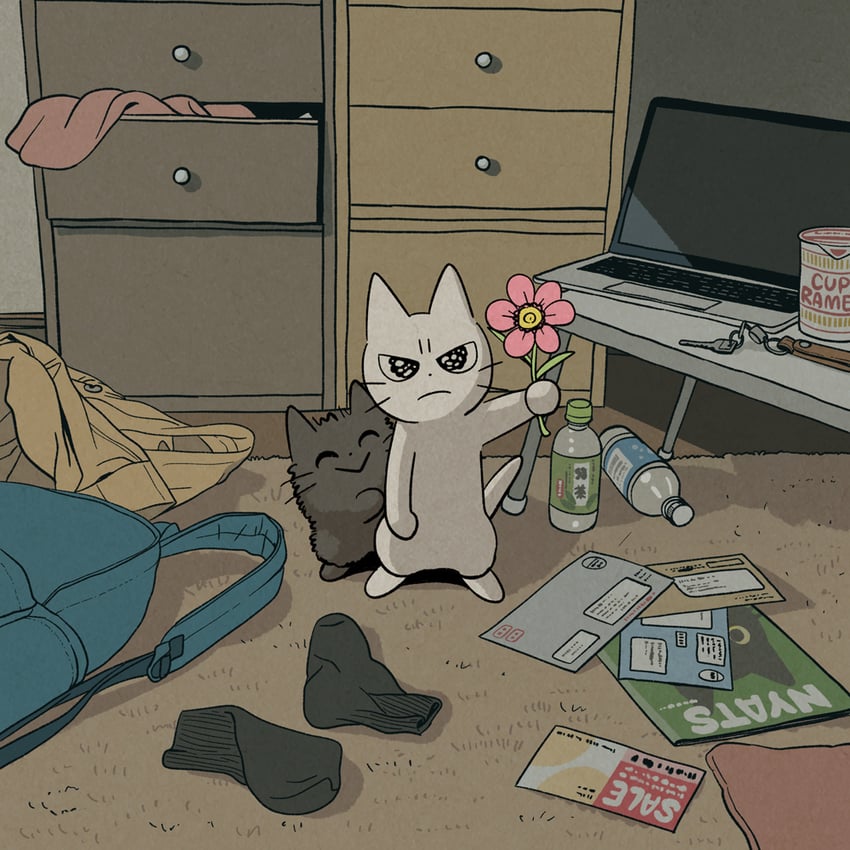 shikaru neko and amayakasu neko (shikaru neko) drawn by mojacookie