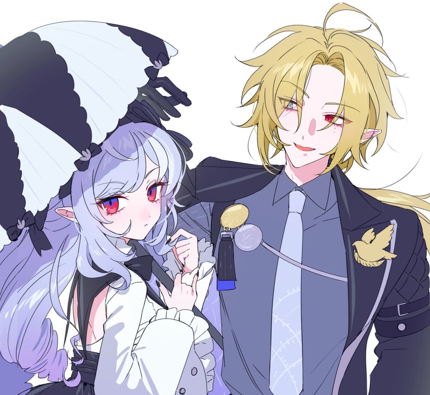 vivian banshee and hugo vlad (zenless zone zero) drawn by chusi_0122