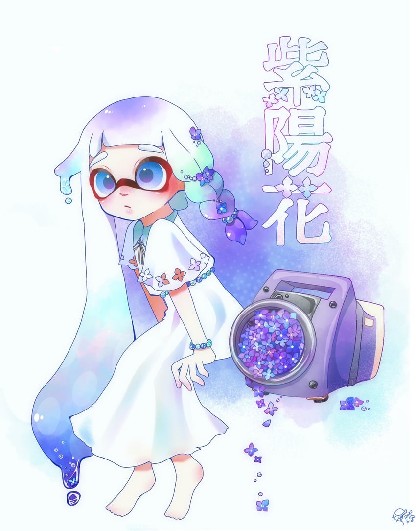 inkling player character and inkling girl (splatoon and 1 more) drawn by fugu_splatoon3