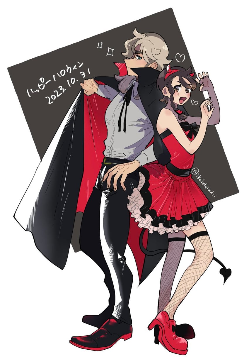 juliana and arven (pokemon and 1 more) drawn by ikahotaru2zi