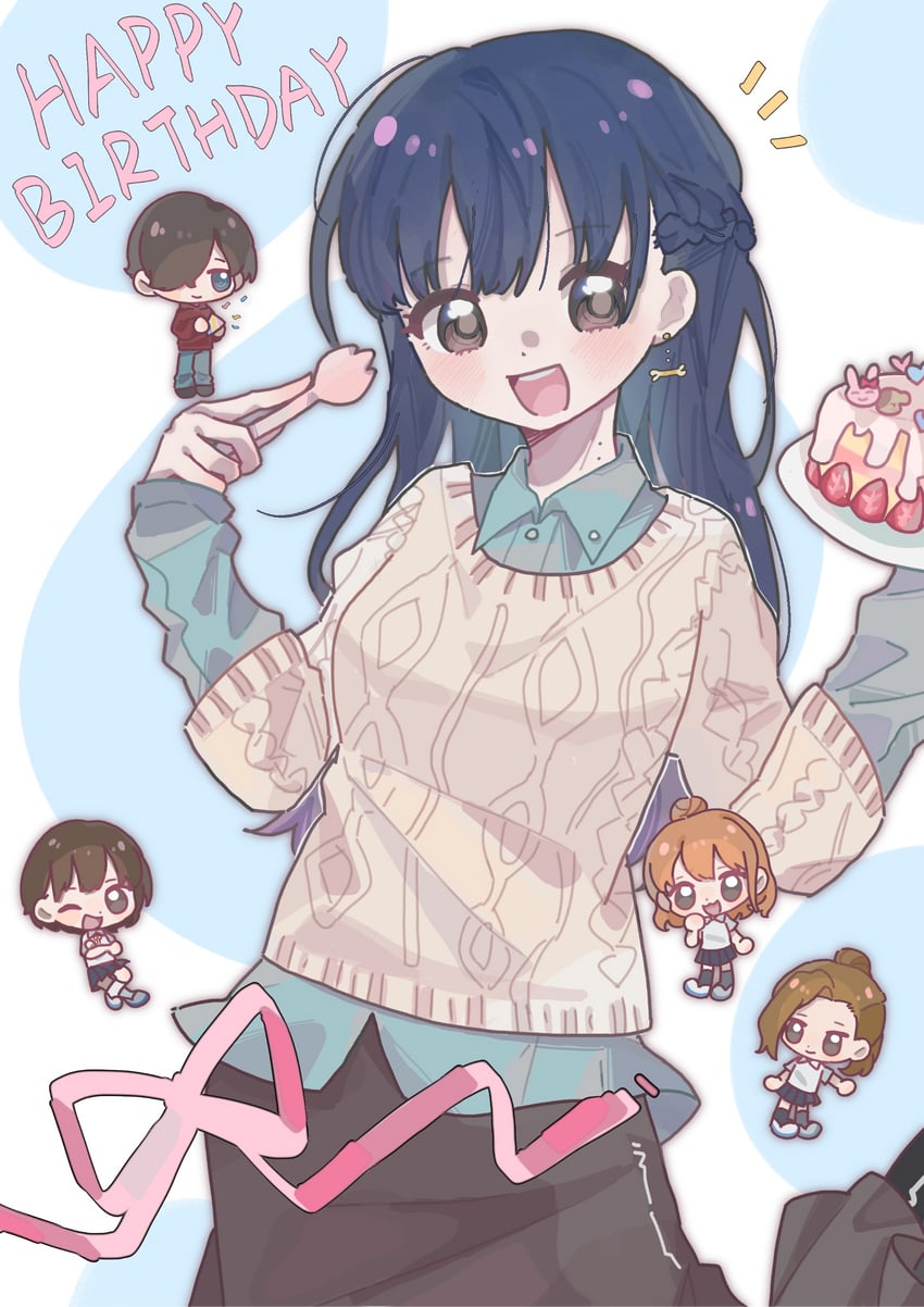 yamada anna, ichikawa kyoutarou, sekine moeko, kobayashi chihiro, and yoshida serina (boku no kokoro no yabai yatsu) drawn by qianwa_shi_biao