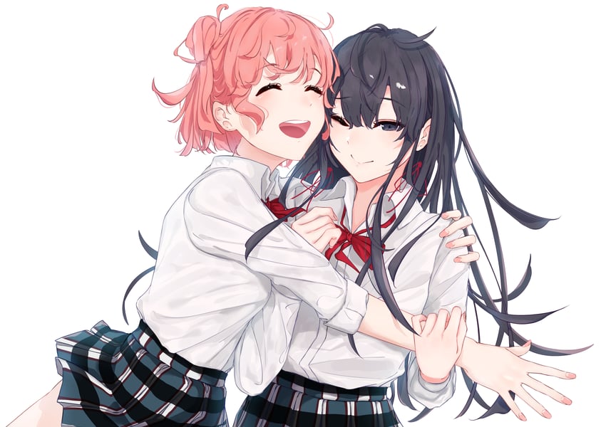 yukinoshita yukino and yuigahama yui (yahari ore no seishun lovecome wa machigatteiru.) drawn by hayase_illusut