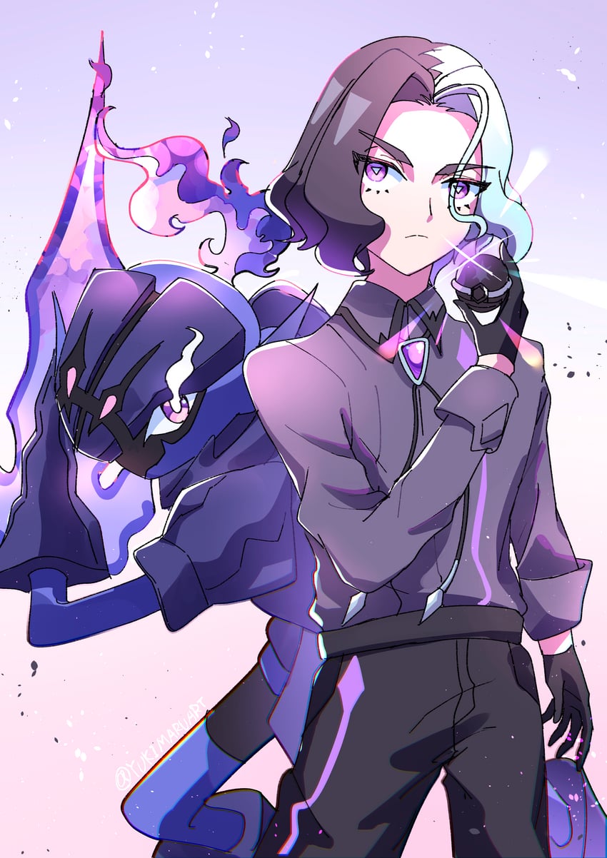 ceruledge and amethio (pokemon and 1 more) drawn by yukimaru_(jvje4777)