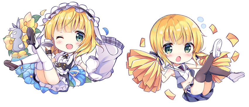 kirima syaro and wild geese (gochuumon wa usagi desu ka?) drawn by kurou_(quadruple_zero)